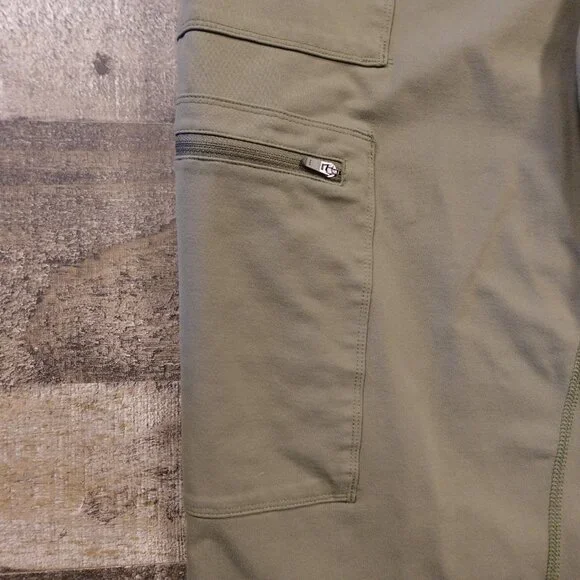 Duluth Trading NoGA Namastash Bootcut Pants Women’s Large Green Stretch Workwear - Picture 4 of 14